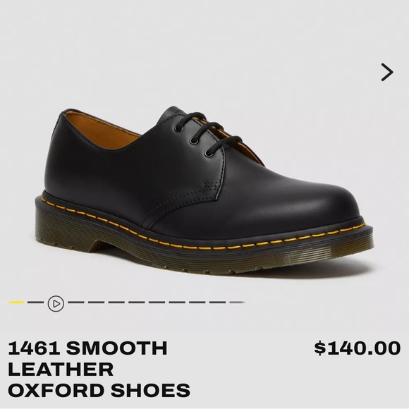Dr. Martens Other - NEW! Dr. Martens 1461 Smooth Black Leather Oxford Shoes, Men’s 6, Women’s 7